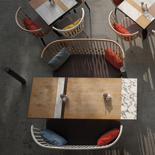 Banc contemporain - NUB  - Andreu World - en hêtre / avec dossier / sans accoudoirs