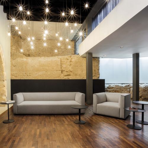 Canapé contemporain - GRAND RAGLAN - Andreu World - intérieur / en simili cuir / gris