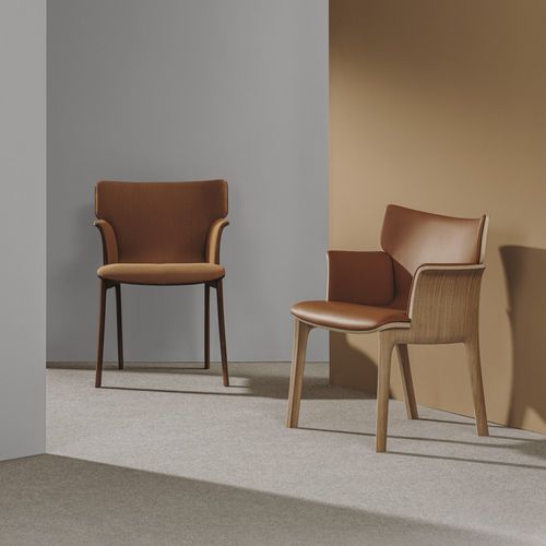 Chaise contemporaine - ADELA REX - Andreu World - d'intérieur / en tissu / en contreplaqué