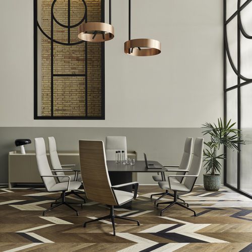 Chaise contemporaine - CAPRI - Andreu World - d'intérieur / en noyer / en aluminium