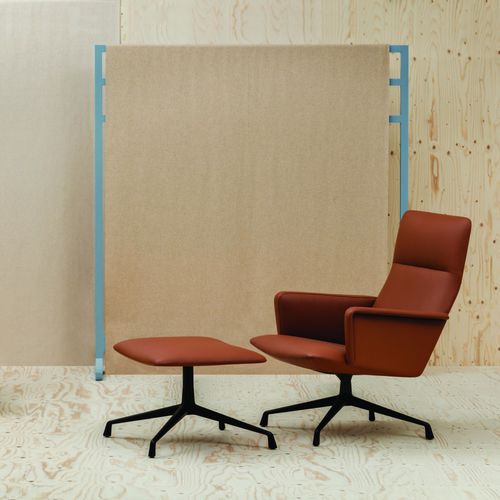 Fauteuil contemporain - CAPRI  - Andreu World - en tissu / en cuir / en bois
