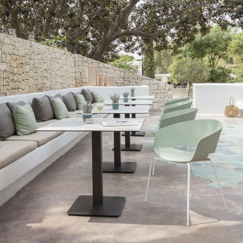 Chaise contemporaine - RONDA  - Andreu World - d'extérieur / en acier / en plastique