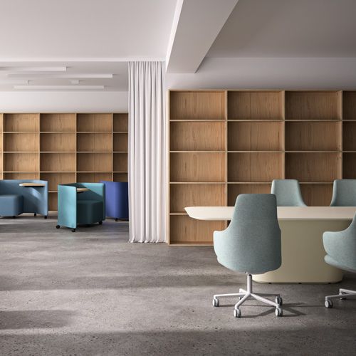 Table design - PROA  - Andreu World - en bois / avec piètement en bois / elliptique