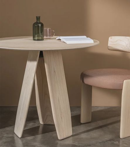 Table basse contemporaine - ORU - Andreu World - en chêne / en carbone / avec piètement en chêne