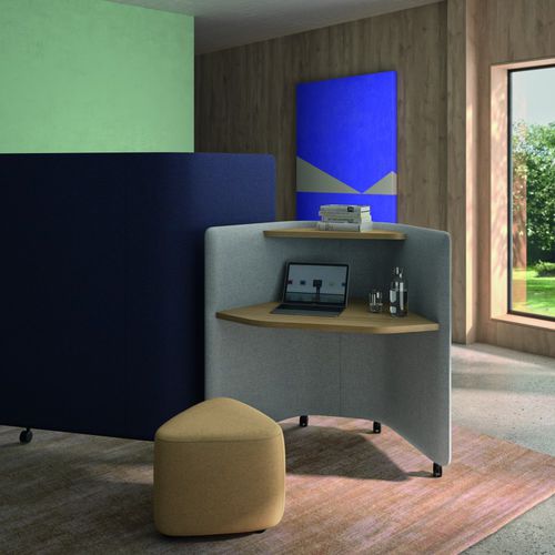 Bureau assis-debout - IN OUT - Andreu World - sur pied / contemporain / en bois