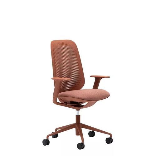 Chaise de travail en polymère - SERO - Andreu World - en thermoplastique / en aluminium / à roulettes