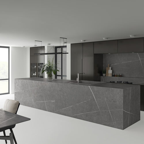 Plan de travail en grès cérame - SENDA ITOP GRIS NATURAL - INALCO - de cuisine / de salle de bain / d'extérieur