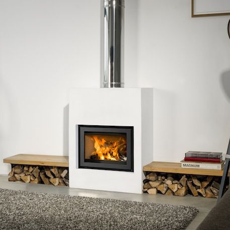 Cheminée à bois - UNIVERSAL-6  - Bellfires - à encastrer / simple face / à foyer fermé