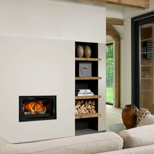 Insert de cheminée à bois - UNILUX-7 75 - Barbas - en métal / à convection naturelle / contemporain