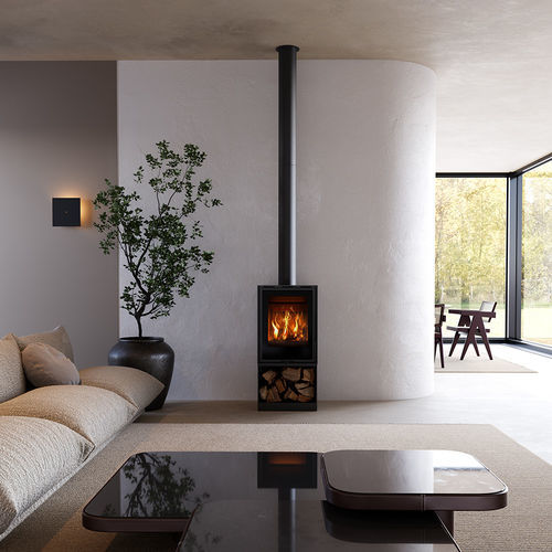 Poêle à bois - BOX 25 55 - Barbas - 8 kW / multicombustible / à poser