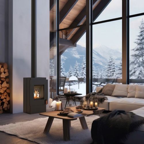 Poêle à bois - BOX 40 52-65 - Barbas - 8 kW / multicombustible / à poser