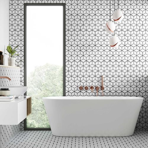 Tomette en grès cérame - RHOMBUS - REALONDA - à relief / d'intérieur / de salle de bain