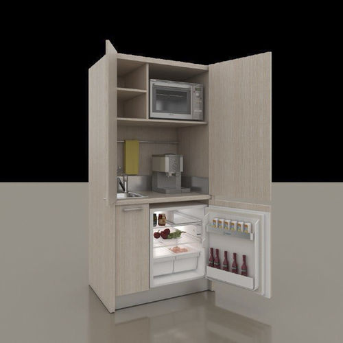 Kitchenette compacte - 46 - MOBILSPAZIO S.r.l - en bois / cachée / avec électroménager intégré