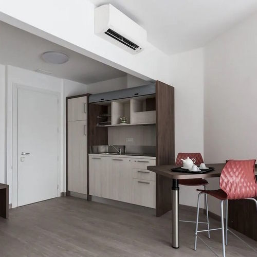 Kitchenette en mélaminé - MOBILSPAZIO S.r.l - avec poignée / avec portes battantes