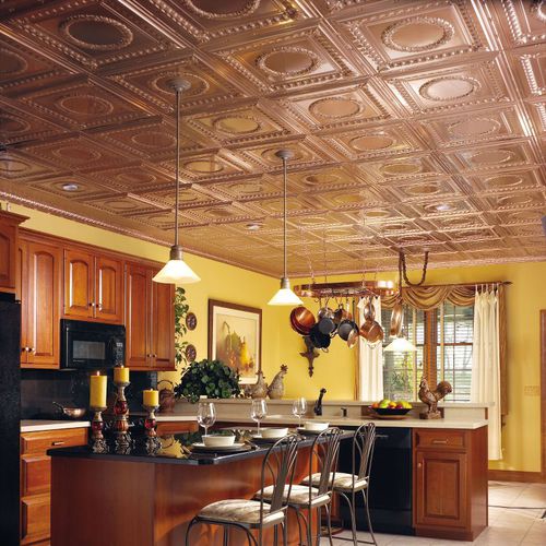 Faux-plafond en métal - METALLAIRE WREATH - Armstrong ceilings - USA - en dalles / pour salle à manger / pour cuisine