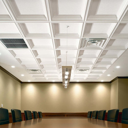 Faux-plafond de plâtre - CASTWORKS® METAPHORS® COFFERS - Armstrong ceilings - USA - en panneaux / pour bureau / intérieur
