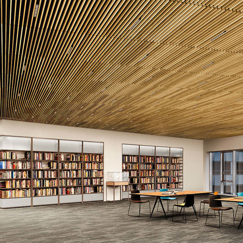 Faux-plafond en peuplier - WORKS&reg; GRILLE TEGULAR - Armstrong ceilings - USA - en bois massif / en panneaux / intérieur