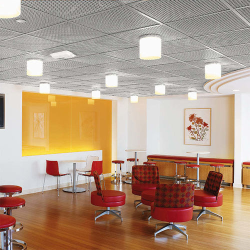 Faux-plafond en maille métallique - WORKS&trade; MESH WOVEN WIRE - Armstrong ceilings - USA - en panneaux / pour bureau / pour intérieur