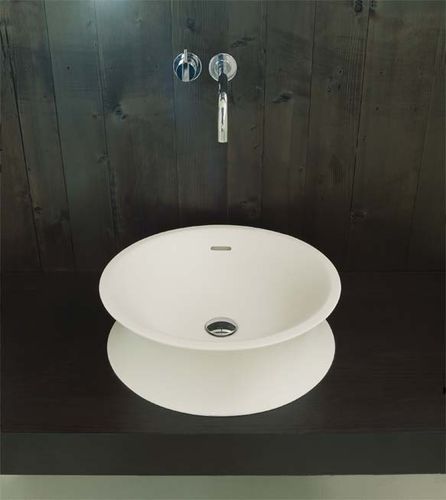 Vasque à poser - YO-YO - Rapsel International Srl - en pierre / avec miroir ajustable / ronde