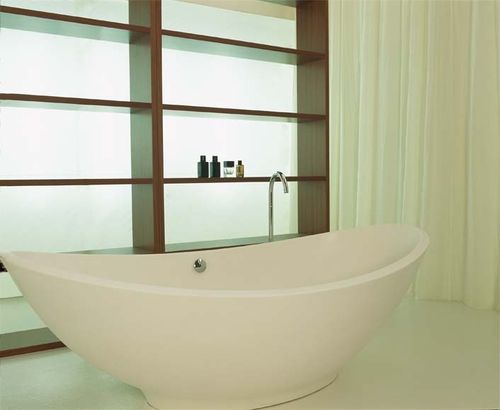 Baignoire ovale - LAVASCA MINI - Rapsel International Srl - à poser / en pierre / blanche
