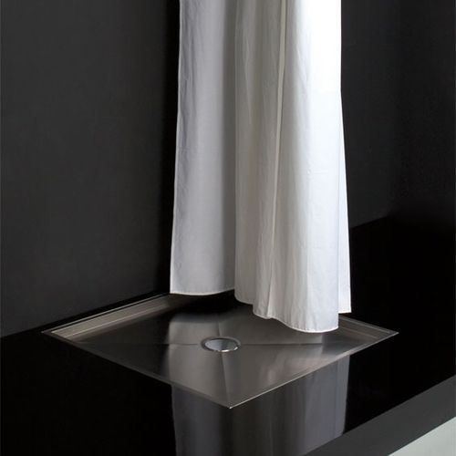 Receveur de douche carré - PIATTOBASE - Rapsel International Srl - à encastrer / en acier inox