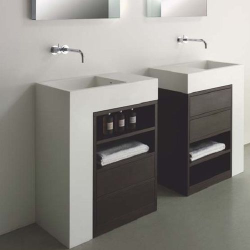 Meuble vasque à poser - ELLE - Rapsel International Srl - en wengé / contemporain / avec miroir
