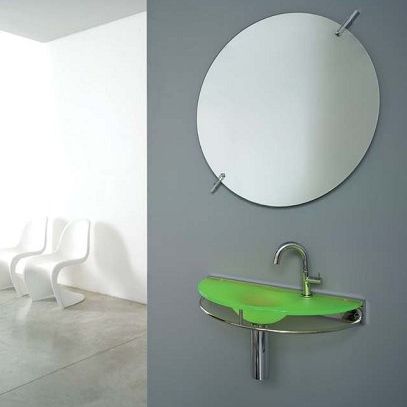 Vasque suspendue - HANDWATER - Rapsel International Srl - en acrylique / avec miroir ajustable / contemporaine
