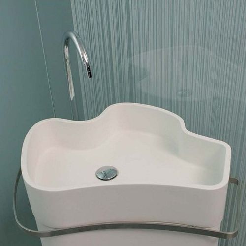 Vasque sur pied - MYLOS  - Rapsel International Srl - en CristalPlant® / sculpturale / contemporaine