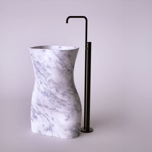 Vasque sur pied - JUNO - Rapsel International Srl - en marbre de Carrare / sculpturale / sans trou