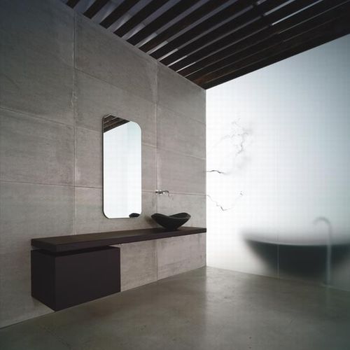 Meuble vasque suspendu - MELTING CHIC LINE - Rapsel International Srl - en bois / contemporain / avec miroir