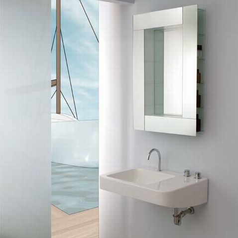 Vasque suspendue - MONTECATINI  - Rapsel International Srl - en céramique / avec miroir ajustable / rectangulaire