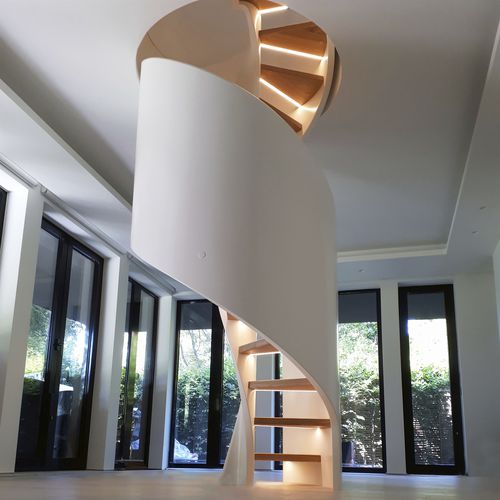 Escalier hélicoïdal - TORNADO SPIRAL LED - Siller Stairs - à marches en bois / résidentiel / contemporain