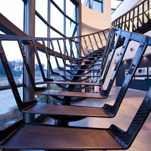 Escalier hélicoïdal - CARBON - Siller Stairs - professionnel / design original / à limon central