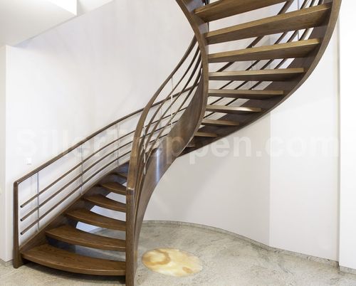 Escalier hélicoïdal - AMSTERDAM HELICAL - Siller Stairs - à marches en bois / structure en bois / contemporain