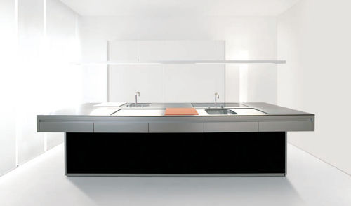 Cuisine contemporaine - CUBICA - Artificio - en inox / en bois / avec îlot