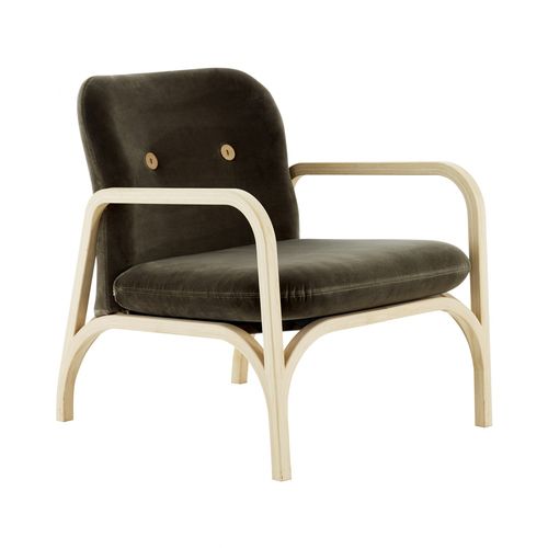 Fauteuil contemporain - BUTTON - Swedese Möbler - en tissu / en chêne / en frêne