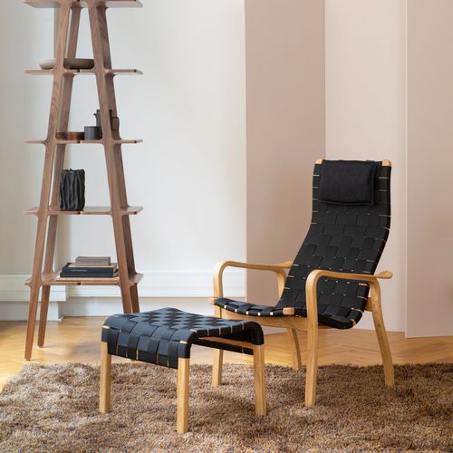 Fauteuil design scandinave - PRIMO - Swedese Möbler - en cuir / en hêtre / en chêne