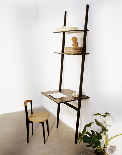 Bureau mural - LIBRI - Swedese Möbler - design original / en bois / avec étagère