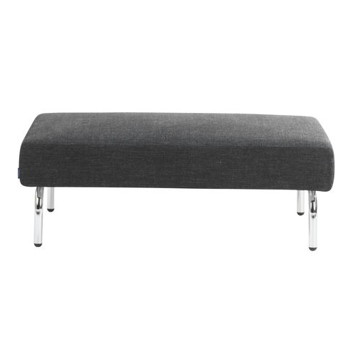 Banquette contemporaine - JUST - Swedese Möbler - en tissu / en acier chromé / grise