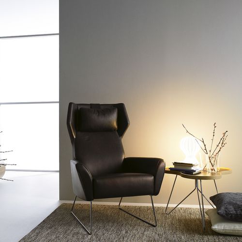 Fauteuil contemporain - SELECT - Swedese Möbler - en cuir / en hêtre / en chêne