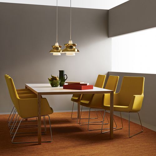 Chaise contemporaine - HAPPY - Swedese Möbler - d'intérieur / en tissu / en cuir