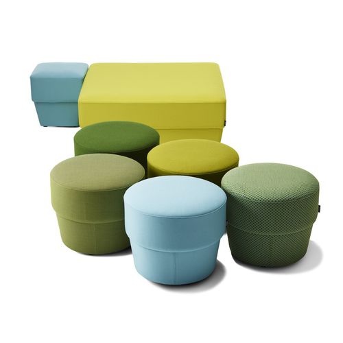 Pouf contemporain - KONNEKT - Swedese Möbler - en tissu / rond / carré