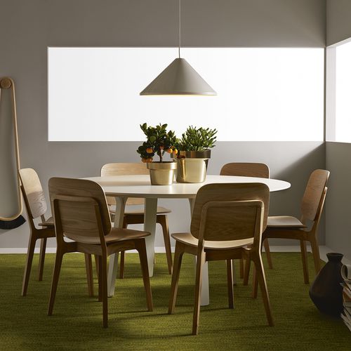 Table contemporaine - DIVIDO - Swedese Möbler - en frêne / en stratifié / avec piètement en frêne