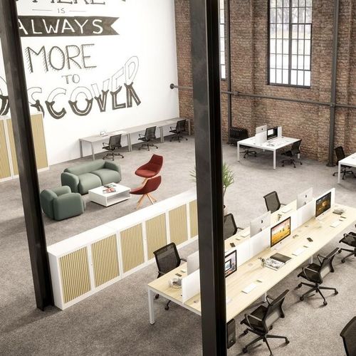 Bureau pour open space - ASTROLITE  - Buronomic - sur pied / multiplace / contemporain