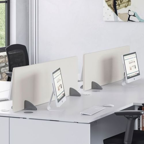 Séparateur de bureau sur bureau - COURTOISIE - Buronomic - en mélaminé / modulable