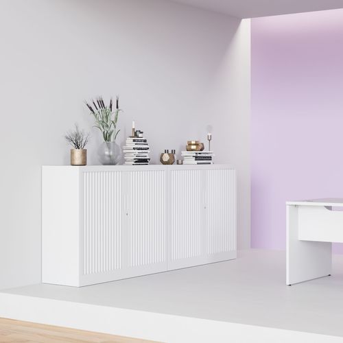 Armoire de classement basse - CLASSIF - Buronomic - haute / en bois / à rideaux