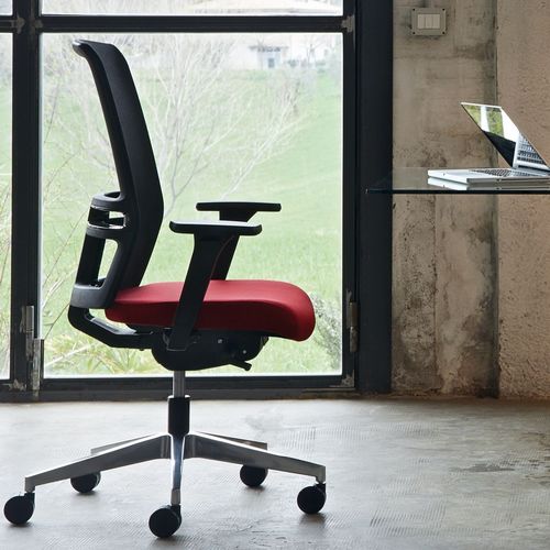 Chaise de bureau contemporaine - VARIO - Buronomic - d'intérieur / en résille / avec piètement en aluminium