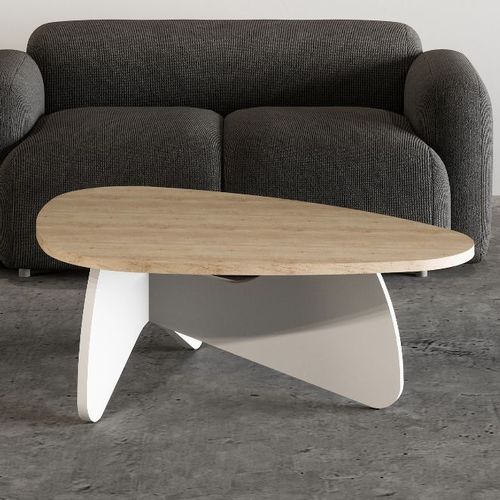Table basse contemporaine - PEBBLE - Buronomic - en stratifié / avec piètement en bois / modulable