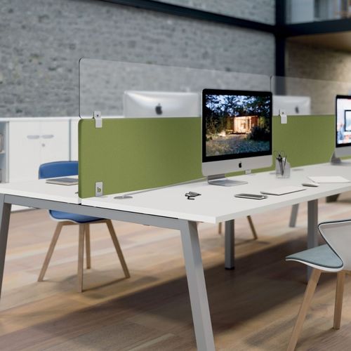 Séparateur de bureau sur bureau - BEWALL - Buronomic - en tissu acoustique / de protection
