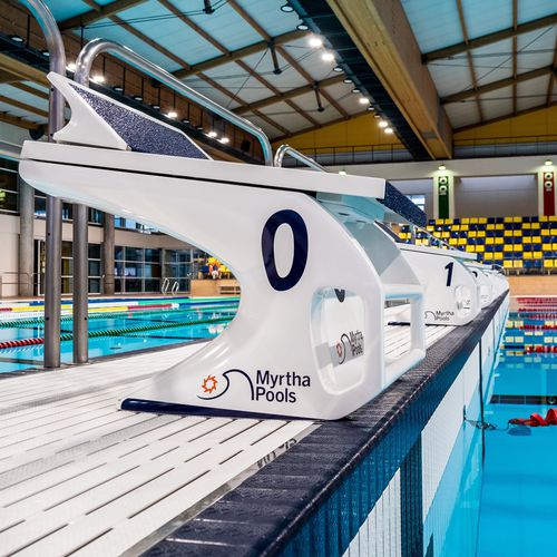 Plot de départ de piscine - Track Start Racing - Myrtha Pools - en fibre de verre